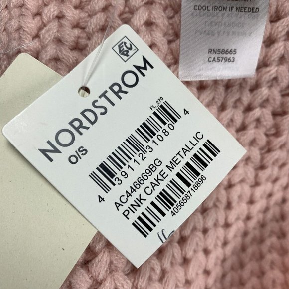 Tucker+Tate Chunky Knit Infinity Scarf Girls Size One Pink Metallic NWT 6206 - Picture 5 of 7